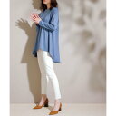 ラナン RANAN 〈BC〉フレアーシルエットチュニック (ダスティブルー)