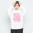 スピリトーゾ Spiritoso ネオンプリント裏毛パーカー (オフホワイト)