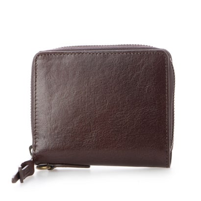 アヴィレックス AVIREX イタリアンレザーラウンドウォレット （チョコ）