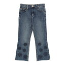 デシグアル Desigual クロップドフレアジーンズ (ブルー)