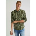 デシグアル Desigual メンズ シャツ長袖 XAVIER (グリーン)