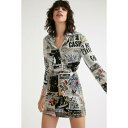 デシグアル Desigual ニュースペーパーコラージュ ミニスカート (ホワイト)