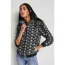 デシグアル Desigual レース パデッドジャケット (グレー/ブラック)