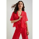 デシグアル Desigual レース シャツ (ピンク/レッド)