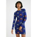 デシグアル Desigual ウィメンズ ワンピース長袖 LILIANA (ピンク/レッド)