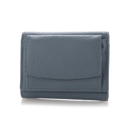 ジオアンドジア GIO&GIA ミニ財布 三つ折り財布 本革 牛革 ミニウォレット 小さい 軽い財布 小銭入れ コンパクト (WATER-BLEU)