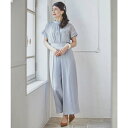 ドレスプラス DRESS+ ジャンプスーツ パンツドレス ポケット付き 結婚式 (グレー)