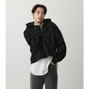 アズールバイマウジー パーカー レディース HALF ZIP HOODIE BLK