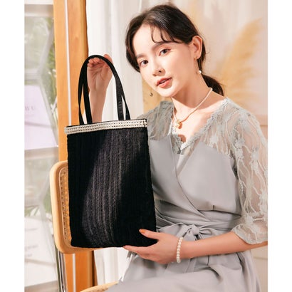 ドレスプラス DRESS+ パーティーバッグ 結婚式 入学式 バッグ サブバッグ （ブラック）