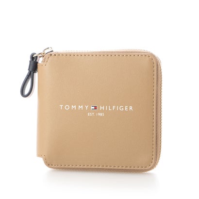 トミーヒルフィガー 財布（メンズ） トミー ヒルフィガー TOMMY HILFIGER ロゴスモールジップウォレット （ベージュ）