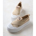 ヌーベル ヴォーグ リラックス Noubel Voug Relax 厚底★クロスバンド レースレス スリッポン (オーク)