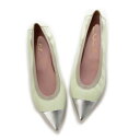 プリティ・バレリーナ Pretty Ballerinas ELLA metallic-leather（エラ メタリックレザー）ポインテッドシューズ （PLATA-NADINE）