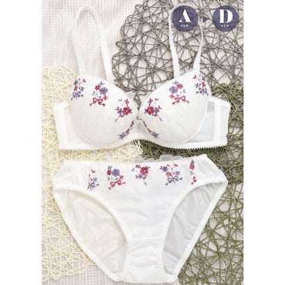 パリーゼ Palissee Nuance color bouquet 3/4カップブラ&ショーツ【返品不可商品】 (オフホワイト)