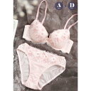 パリーゼ Palissee fluffy flower3/4カップブラ&ショーツ【返品不可商品】 (ピンク)