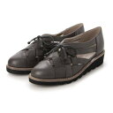 キスコ KISCO リボンモチーフメッシュスリッポン (ブラック)