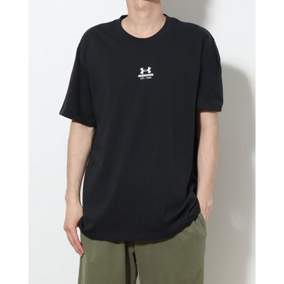 アンダーアーマー UNDER ARMOUR メンズ 半袖Tシャツ UA HW CHARGED COTTON SS 1 1371910 (ブラック)