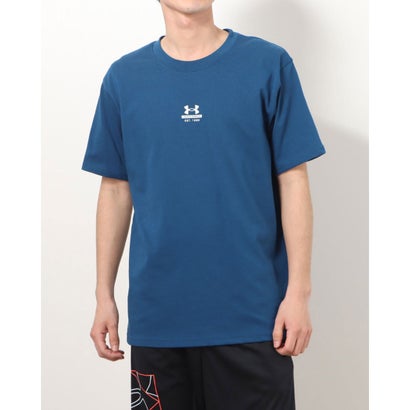 アンダーアーマー UNDER ARMOUR メンズ 半袖Tシャツ UA HW CHARGED COTTON SS 1 1371910 （ネイビー）