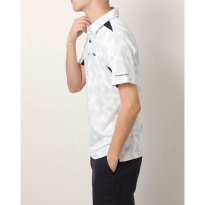 ティゴラ TIGORA メンズ ゴルフ 半袖シャツ 遮熱幾何学ポロシャツ TR-1H1022P （ホワイト） 2