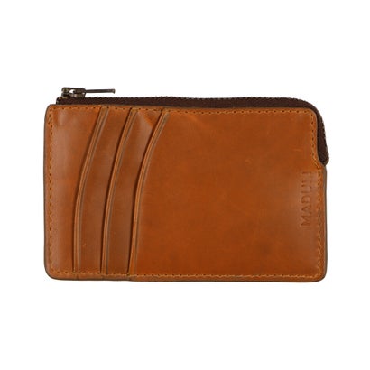 マドゥリ MADULI ジッパー付きカードケース (BROWN)