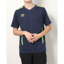 アンブロ UMBRO メンズ サッカー/フットサル 半袖シャツ ハンソデプラクテイスシヤツ UUUTJA65 (ネイビー)