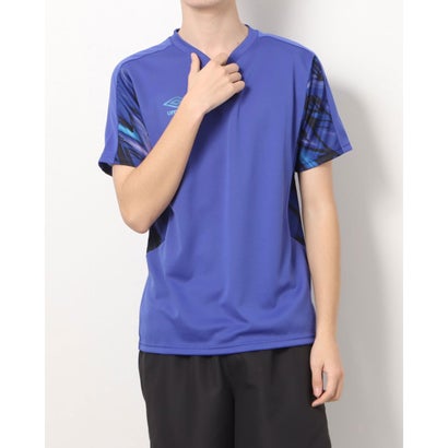 アンブロ UMBRO メンズ サッカー/フットサル 半袖シャツ グラフイツクハンソデシヤツ UUUTJA52 (ブルー)