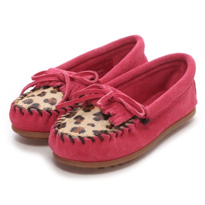 【Kid 039 s】ミネトンカ MINNETONKA LEOPARD KILTY MOC（Hot Pink）