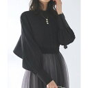 ルイルエブティック RUIRUE BOUTIQUE バックケープバンドカラーシャツブラウス (ブラック)
