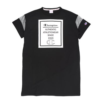 チャンピオン Champion ジュニア 半袖Tシャツ チャンピオン Tシャツワンピース_Champion T-SHIRT ONEPIECE DRESS CK-V345 （ブラック）