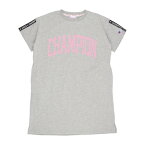 チャンピオン Champion ジュニア 半袖Tシャツ チャンピオン Tシャツワンピース_Champion T-SHIRT ONEPIECE DRESS CK-V343 （グレー）