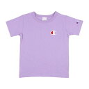 チャンピオン Champion ジュニア 半袖Tシャツ チャンピオン ミドルCロゴ刺繍Tシャツ_Champion SHORT SLEEVE T-SHIRT CKSV301 （パープル）