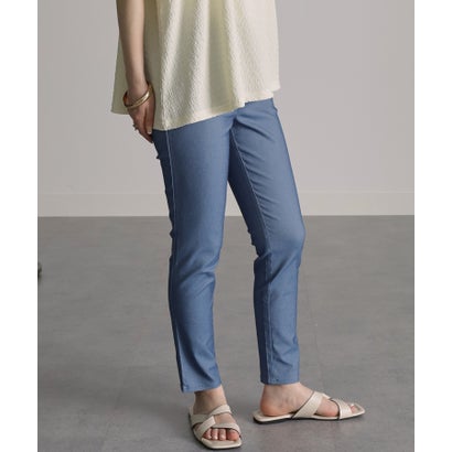 ラナン RANAN UVカット/接触冷感 機能付美脚アンクルパンツ（股下63cm） （デニムブルー63）