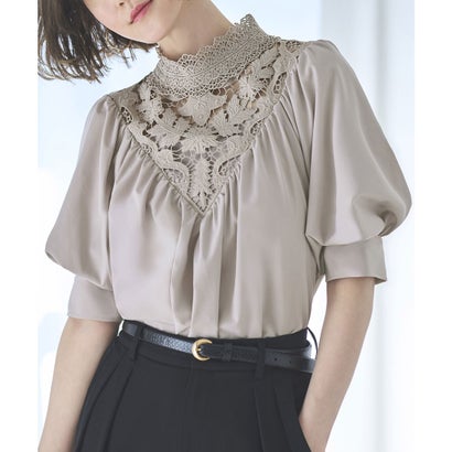 ルイルエブティック RUIRUE BOUTIQUE トライアングルレースブラウス （グレー）のサムネイル