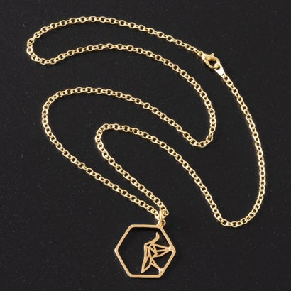 ジョン JON 鶴ネックレス (ゴールド)