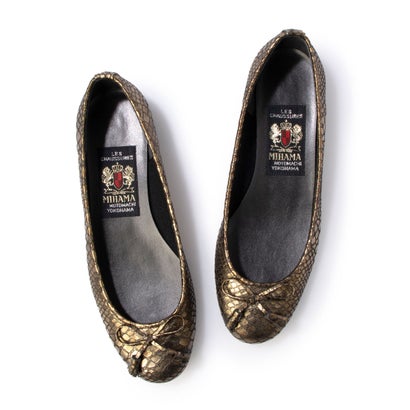 ミハマ MIHAMA カッターシューズ （ゴールド型押）