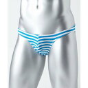 バニラ Vanilla メンズセクシーボーダー柄ビキニブリーフ(ストレッチ素材)【返品不可商品】 (グリーン×ホワイト)
