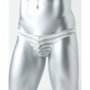 バニラ Vanilla メンズセクシーボーダー柄ビキニブリーフ(ストレッチ素材)【返品不可商品】 (グレー×ホワイト)