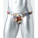 バニラ Vanilla メンズセクシープリントTバック(ストレッチメッシュ素材)【返品不可商品】 (ベージュ)
