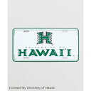 【Kahiko】University of Hawaii ハワイナンバープレート ホワイト×グリーン