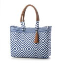 ヒマワリ HIMAWARI 編み込みBAG (NAVY/WHITE)