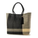 ヒマワリ HIMAWARI 編み込みBAG (BLACK/CREAM)