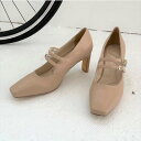 トミエコ Tomieco エレガンスパンプス トレンドのダブルストラップ （BEIGE）