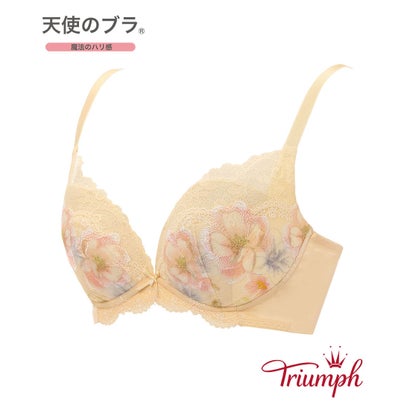 トリンプ ランジェリー（予算3000円以内） トリンプ Triumph 天使のブラ 魔法のハリ感 546 ノンワイヤーブラジャー D-Eカップ （イエロー）