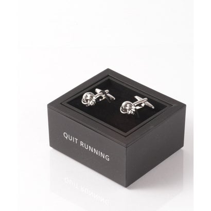 クイトランニング Quit Running 英国ブランド ステンレス カフス （シルバー）