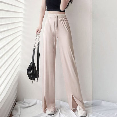 イージーワイドパンツ フロントスリット