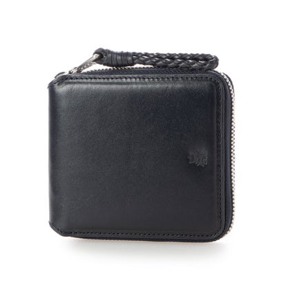 ピー・アイ・ディー P.i.d 撥水レザー ラウンド2つ折り財布 （コン）