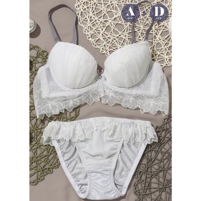 パリーゼ Palissee Flare Veil Garden 3/4カップブラ&ショーツ【返品不可商品】 (グレー)