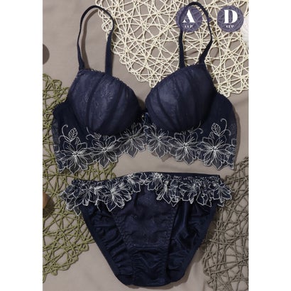 パリーゼ Palissee Flare Veil Garden 3/4カップブラ&ショーツ【返品不可商品】 (ネイビー)