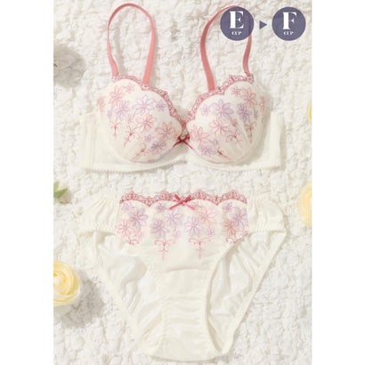 パリーゼ Palissee 【EFカップ】ゴシックマーガレット 3/4カップブラ&ショーツ【返品不可商品】 (アイボリー)