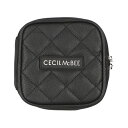 セシルマクビー 財布 女の子 セシルマクビー CECIL McBEE STYLISH POUCH SERIES スクエアポーチS （ブラックキルト）