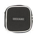 セシルマクビー CECIL McBEE STYLISH POUCH SERIES スクエアポーチS (ブラック/ホワイト)